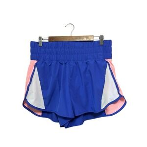 Avia Women's Blue‎ & Pink Athletic Running Shorts Size L (12-14) Gym Workout